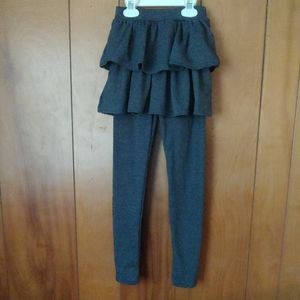 Girls stretch leggings with attached ruffle tutu s
